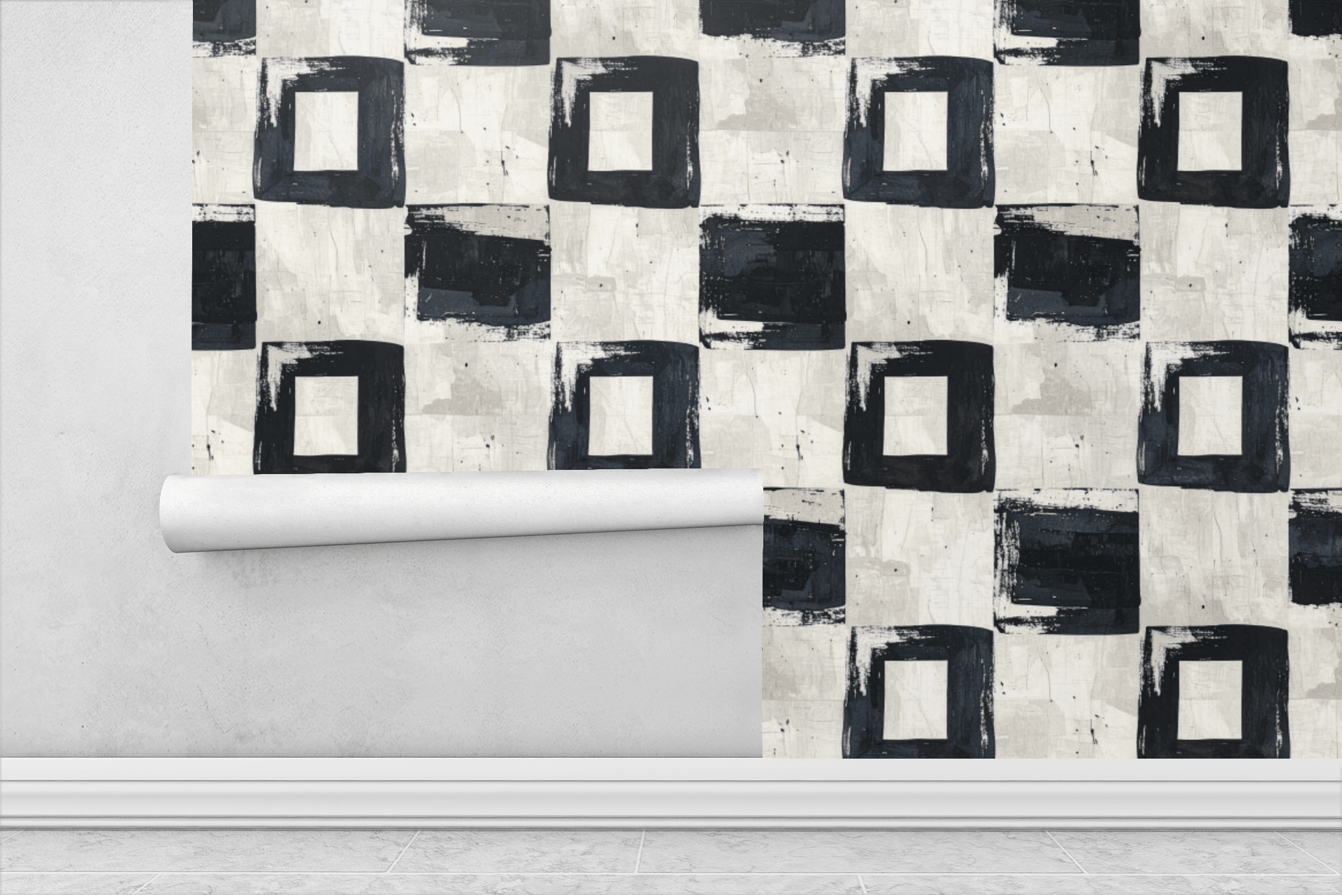 Brushstroke Grid Distortion Wallpaper Peel and Stick Wallpaper | Accent Haus