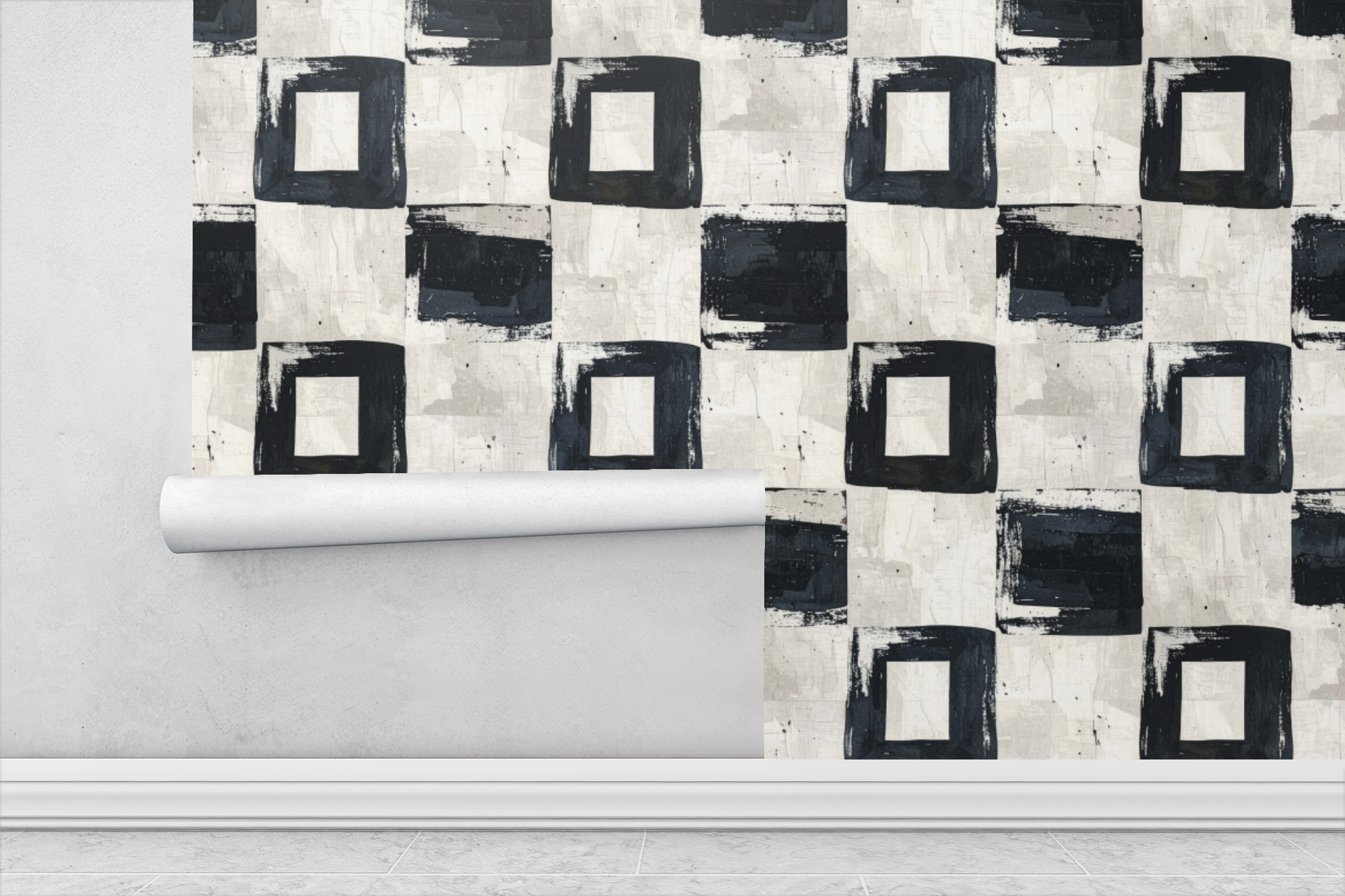 Brushstroke Grid Distortion Wallpaper