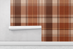 Harvest Plaid Copper Wallpaper