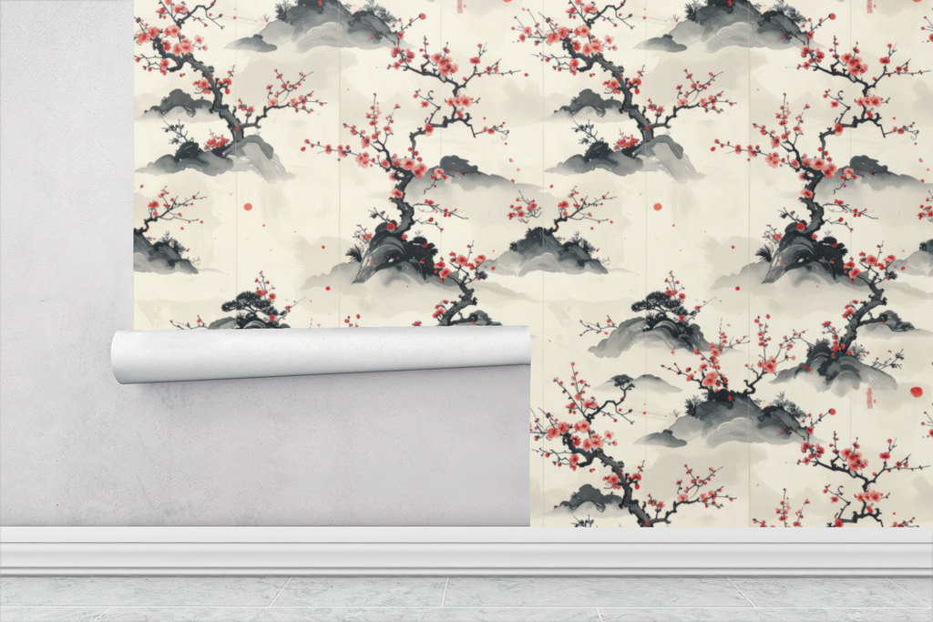 Japanese Ink Garden Wallpaper