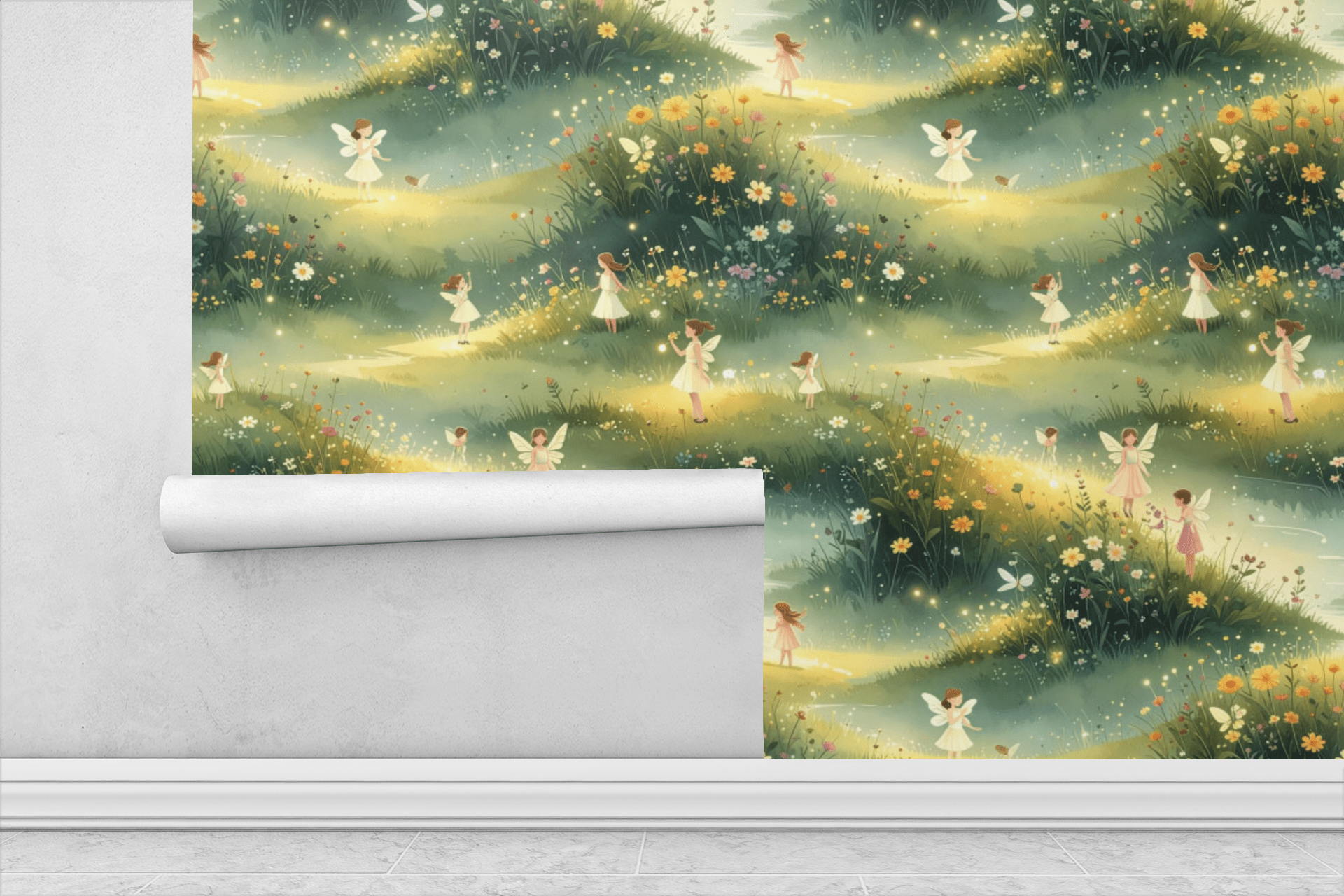 Meadow Glow Fairies Wallpaper Peel and Stick Wallpaper | Accent Haus