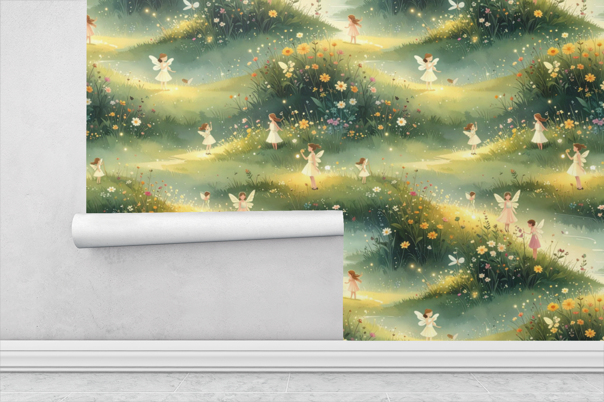 Meadow Glow Fairies Wallpaper