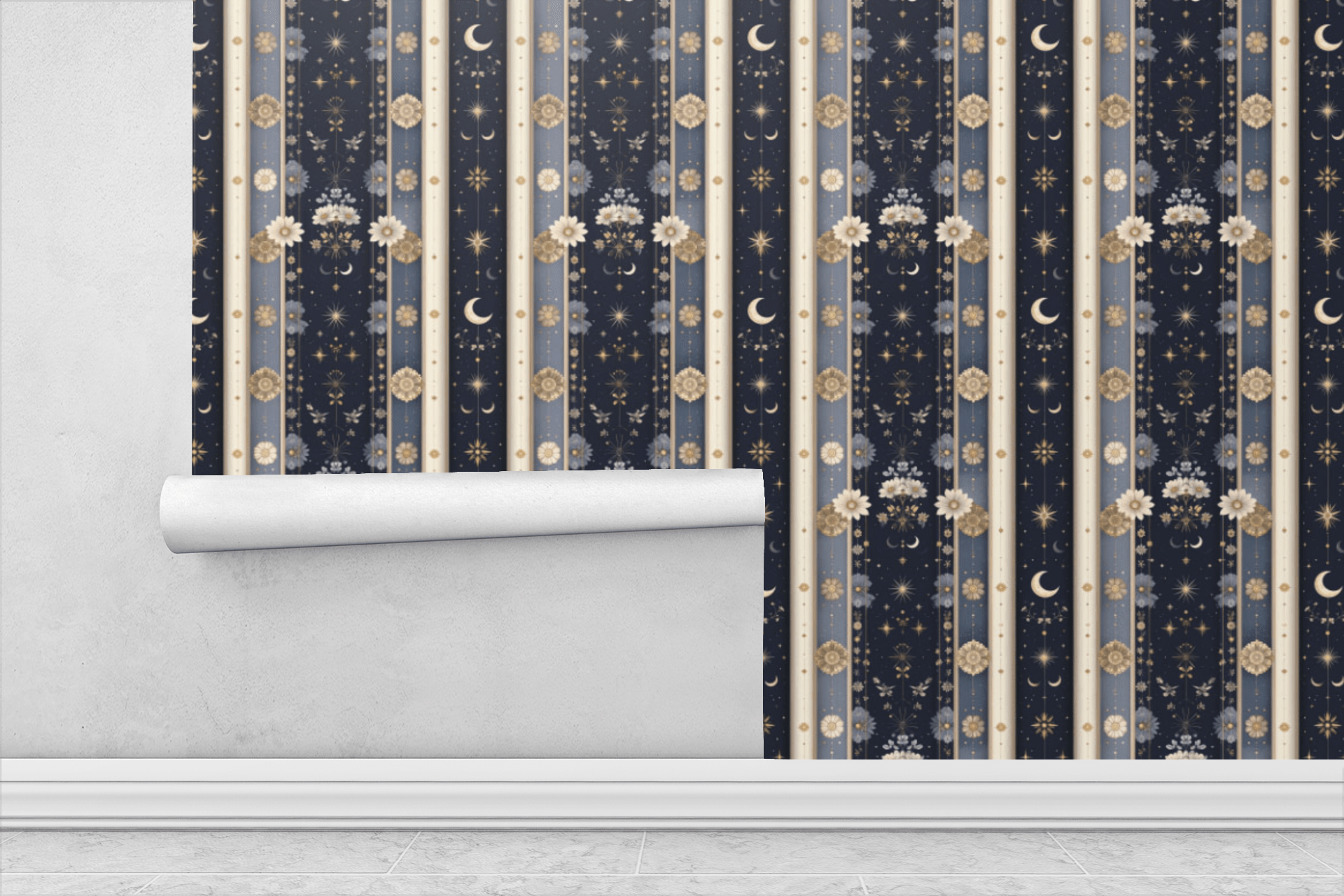 Celestial Bloom Wallpaper Peel and Stick Wallpaper | Accent Haus