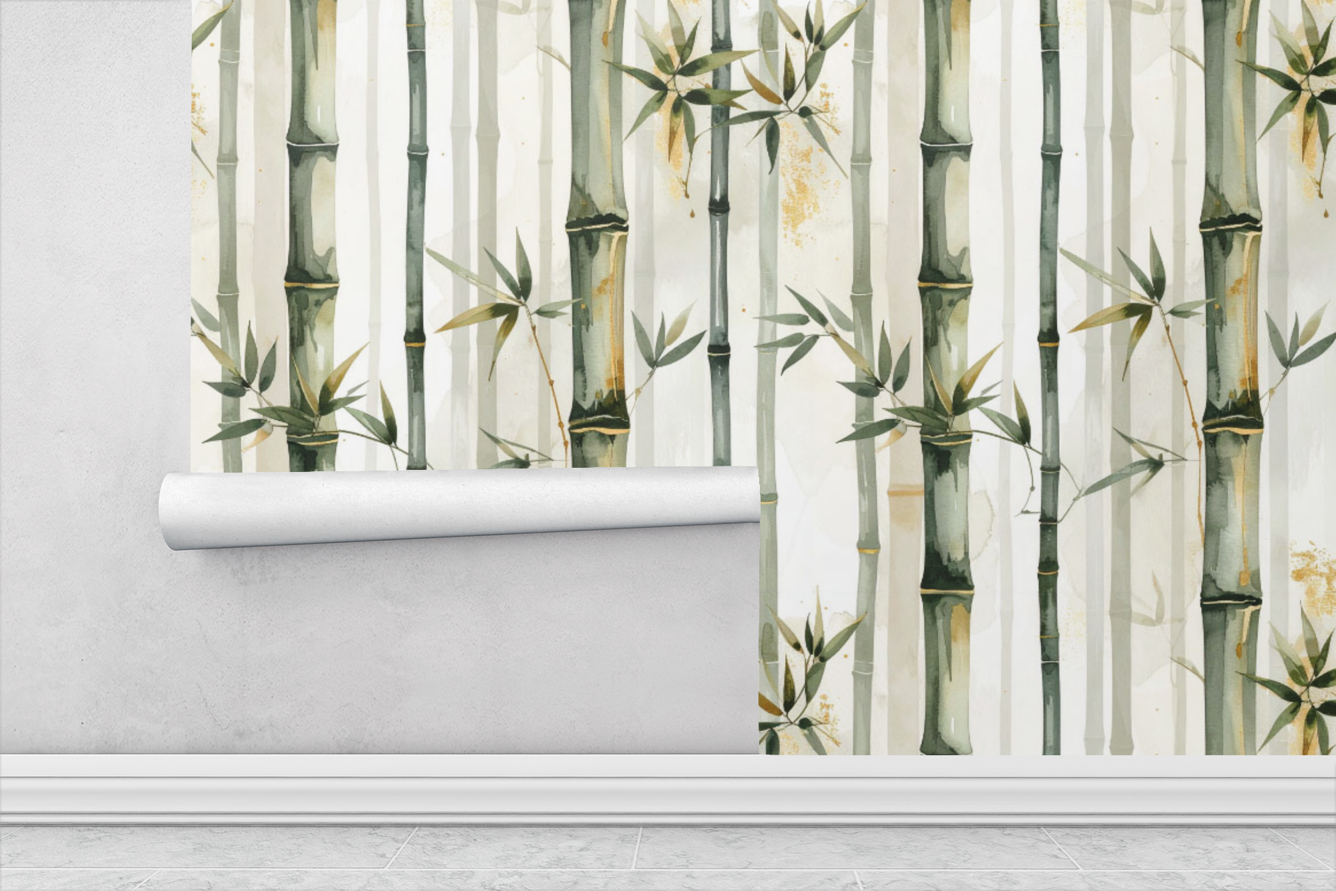Gilded Bamboo Harmony Wallpaper