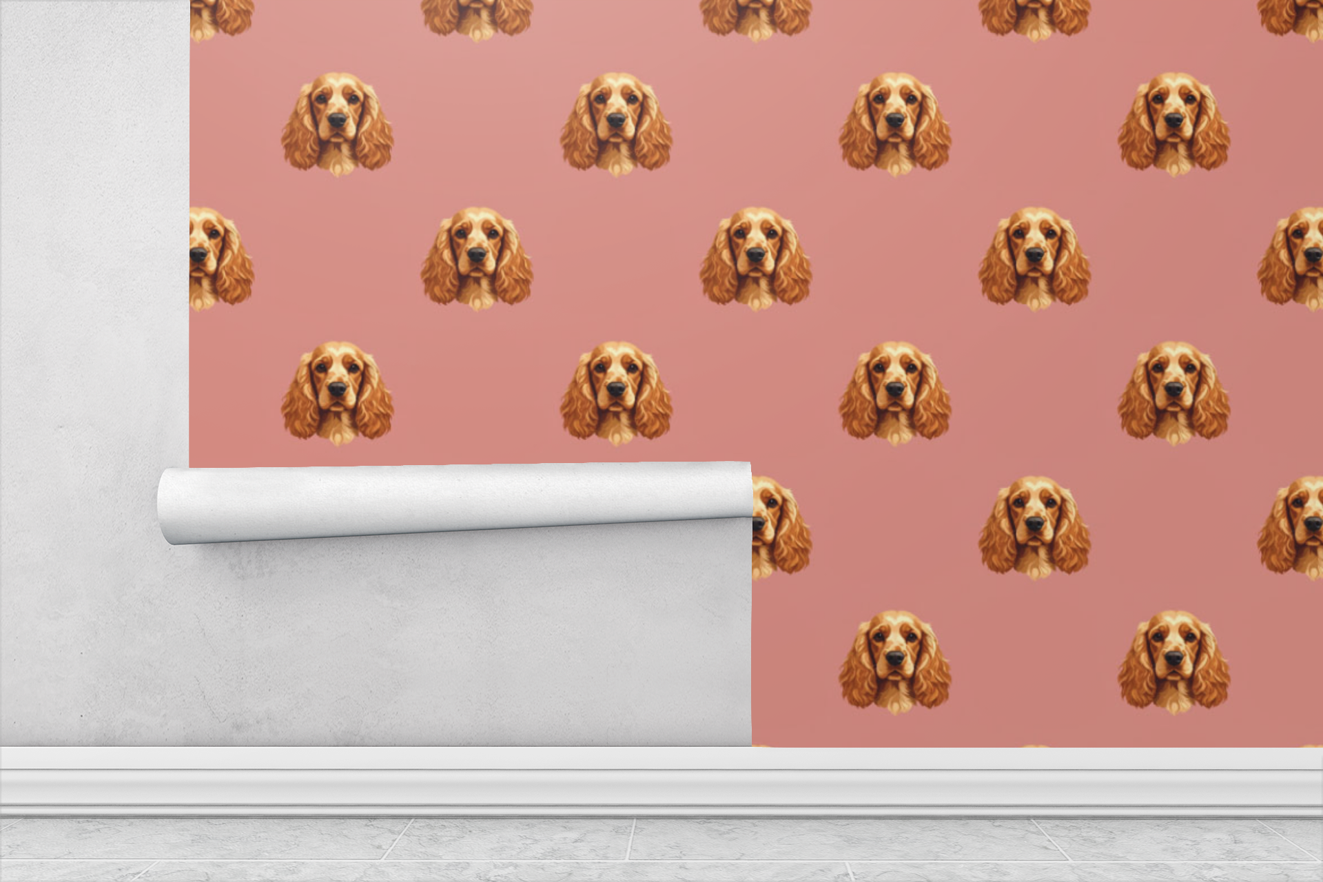 Cocker Spaniel - Flowing Fur Harmony Wallpaper