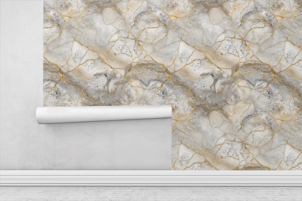Kintsugi Stone Elegance Wallpaper