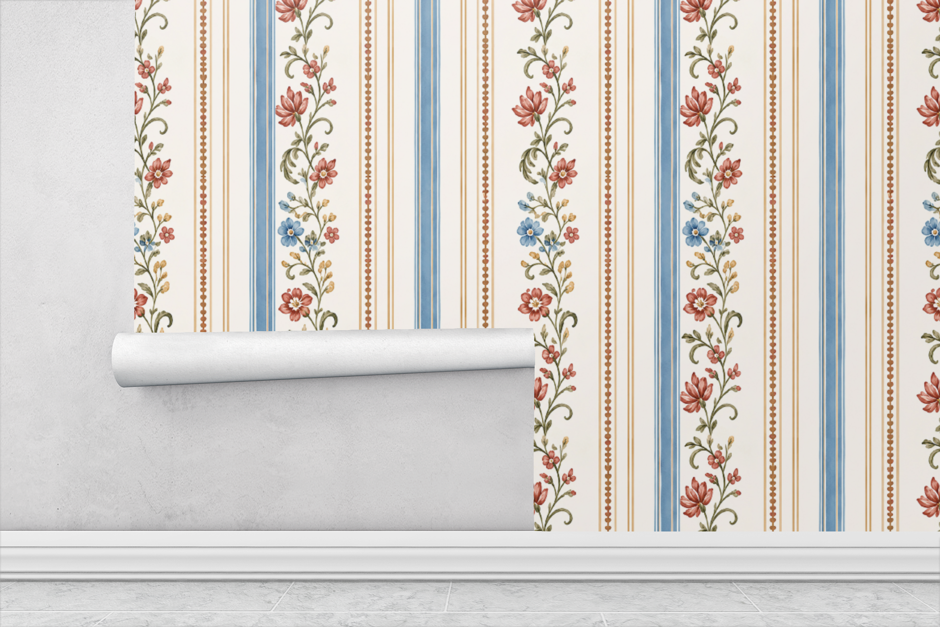 Parisian Stripe Luxe Wallpaper