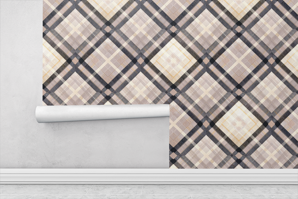 Parisian Boutique Plaid Wallpaper