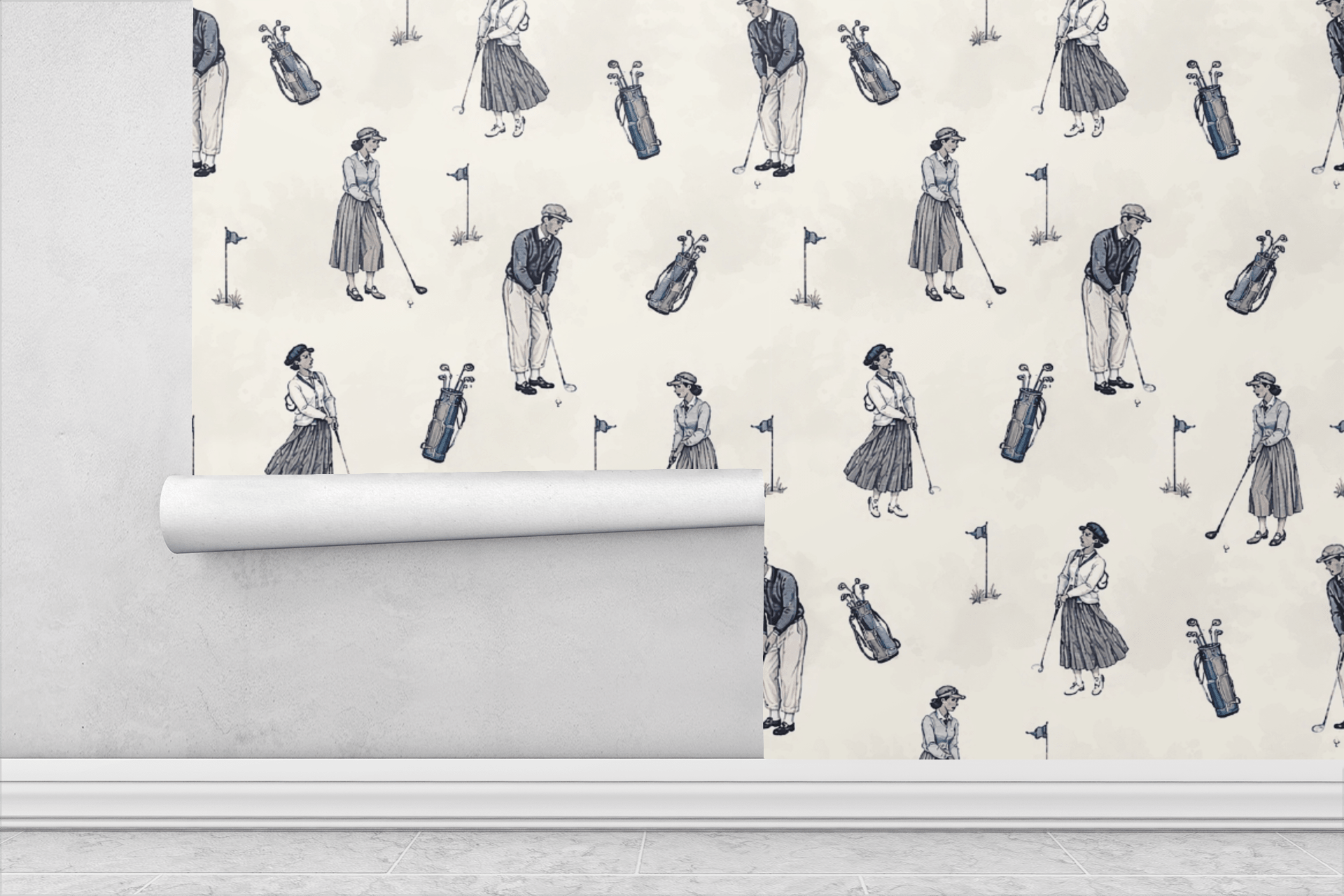 The Golfer’s Etude Wallpaper Peel and Stick Wallpaper | Accent Haus