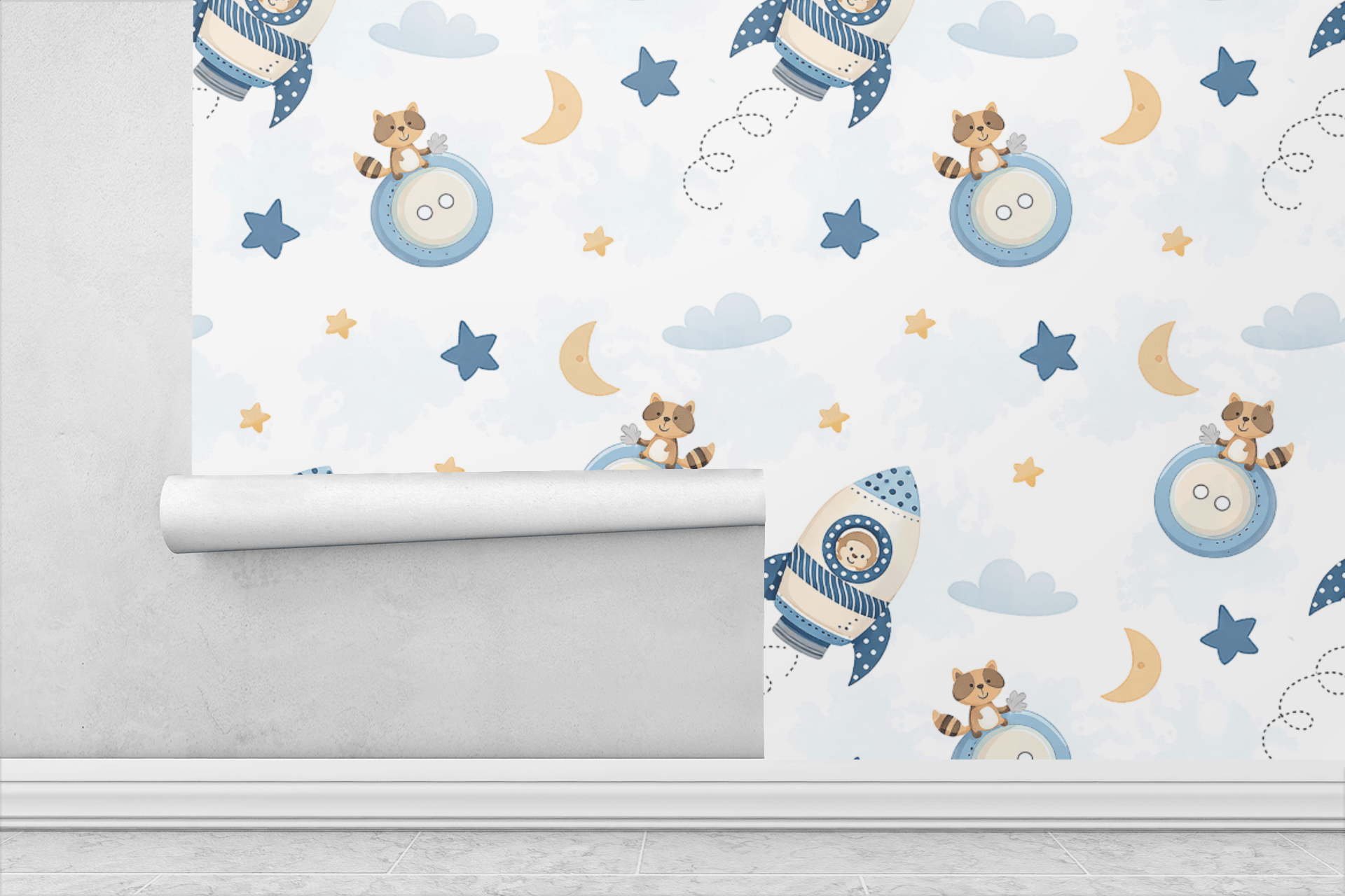 Raccoon Dreamscape Wallpaper Peel and Stick Wallpaper | Accent Haus