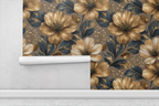 Bronze Bloom Wallpaper