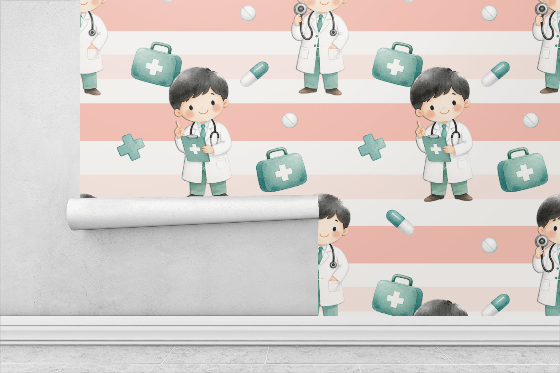 Tiny Doctors Delight Wallpaper Peel and Stick Wallpaper | Accent Haus
