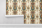 Jewel-Toned Paisley Garden Wallpaper