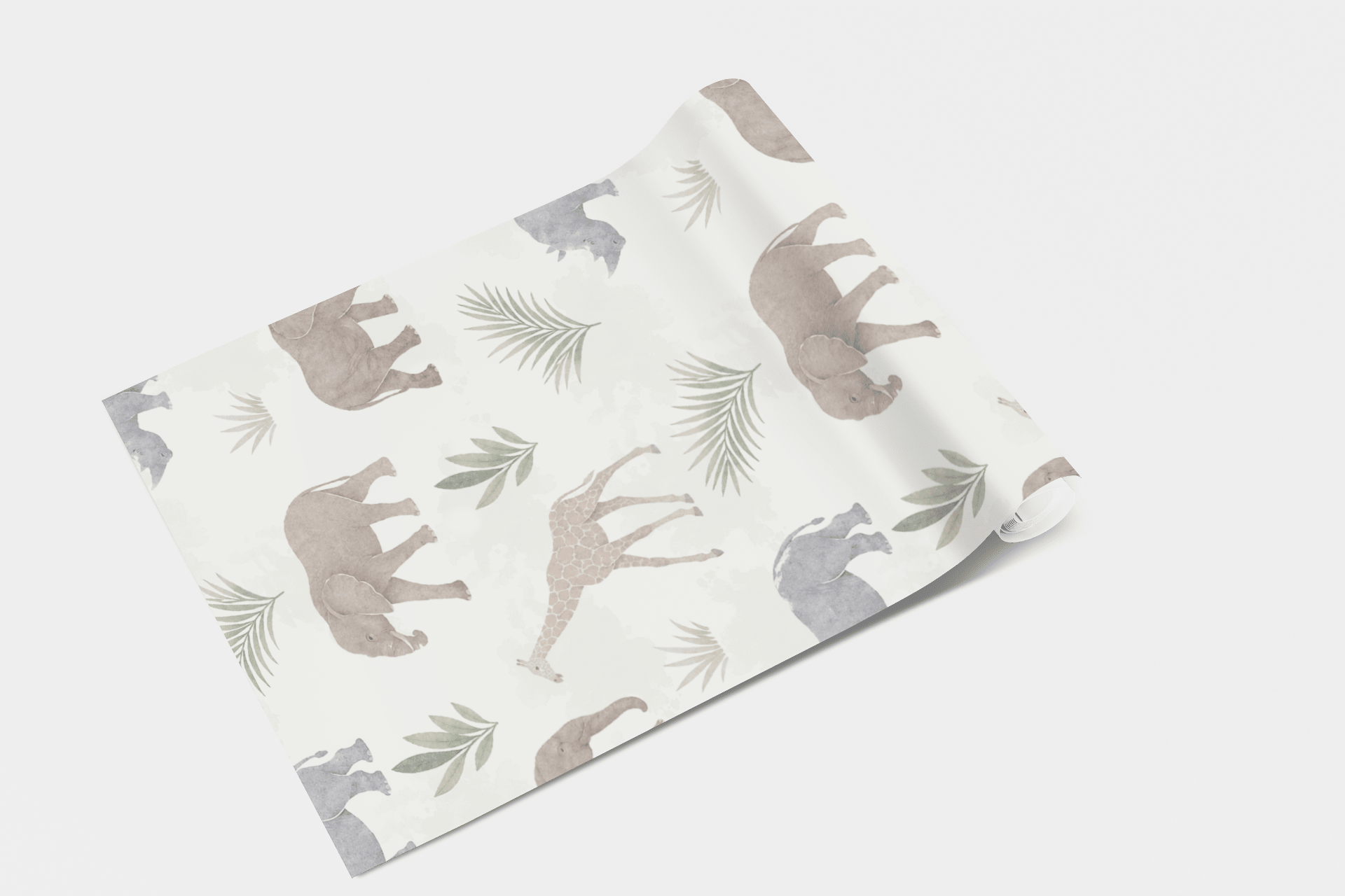 Muted Safari Animals Wallpaper Peel and Stick Wallpaper | Accent Haus