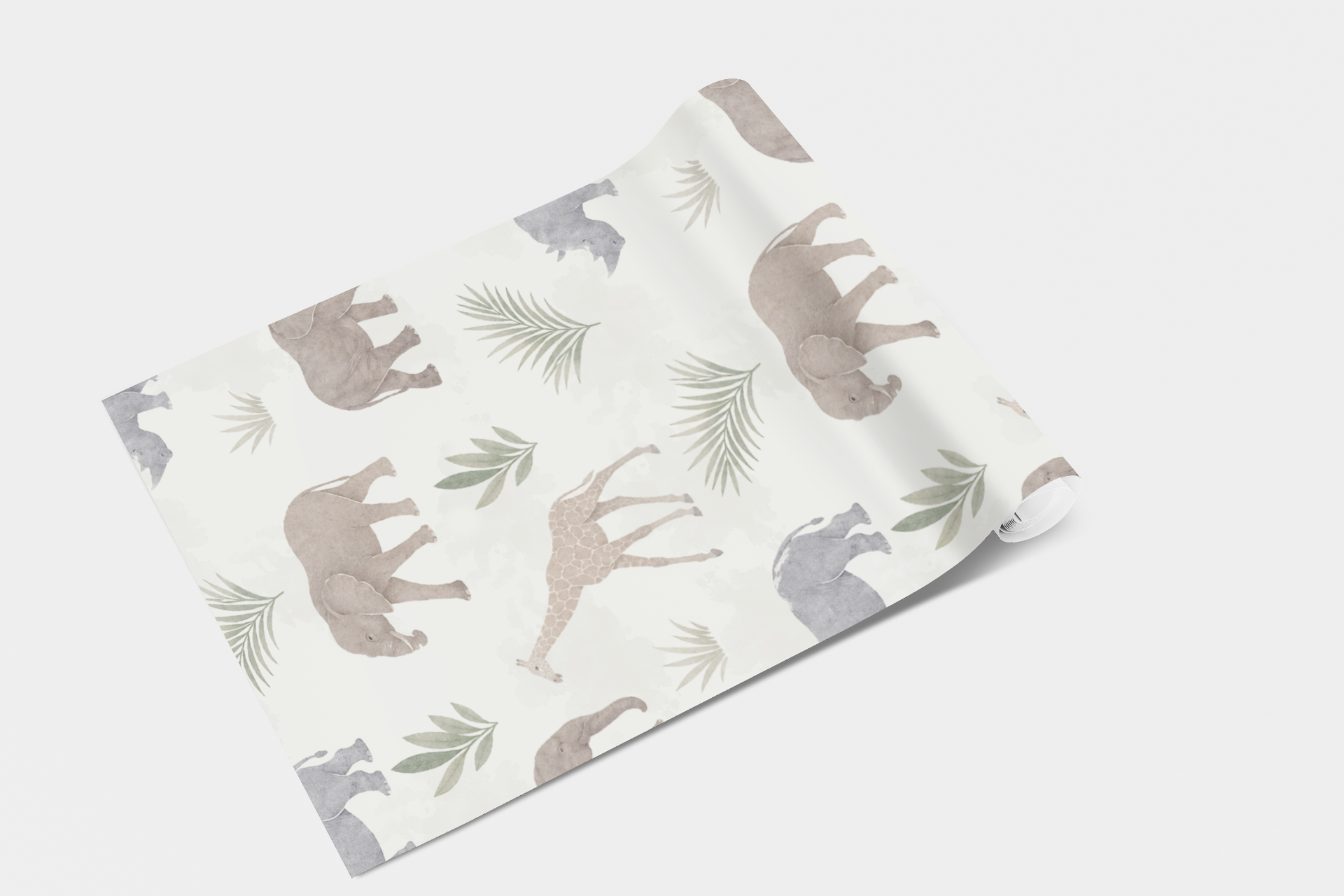 Muted Safari Animals Wallpaper