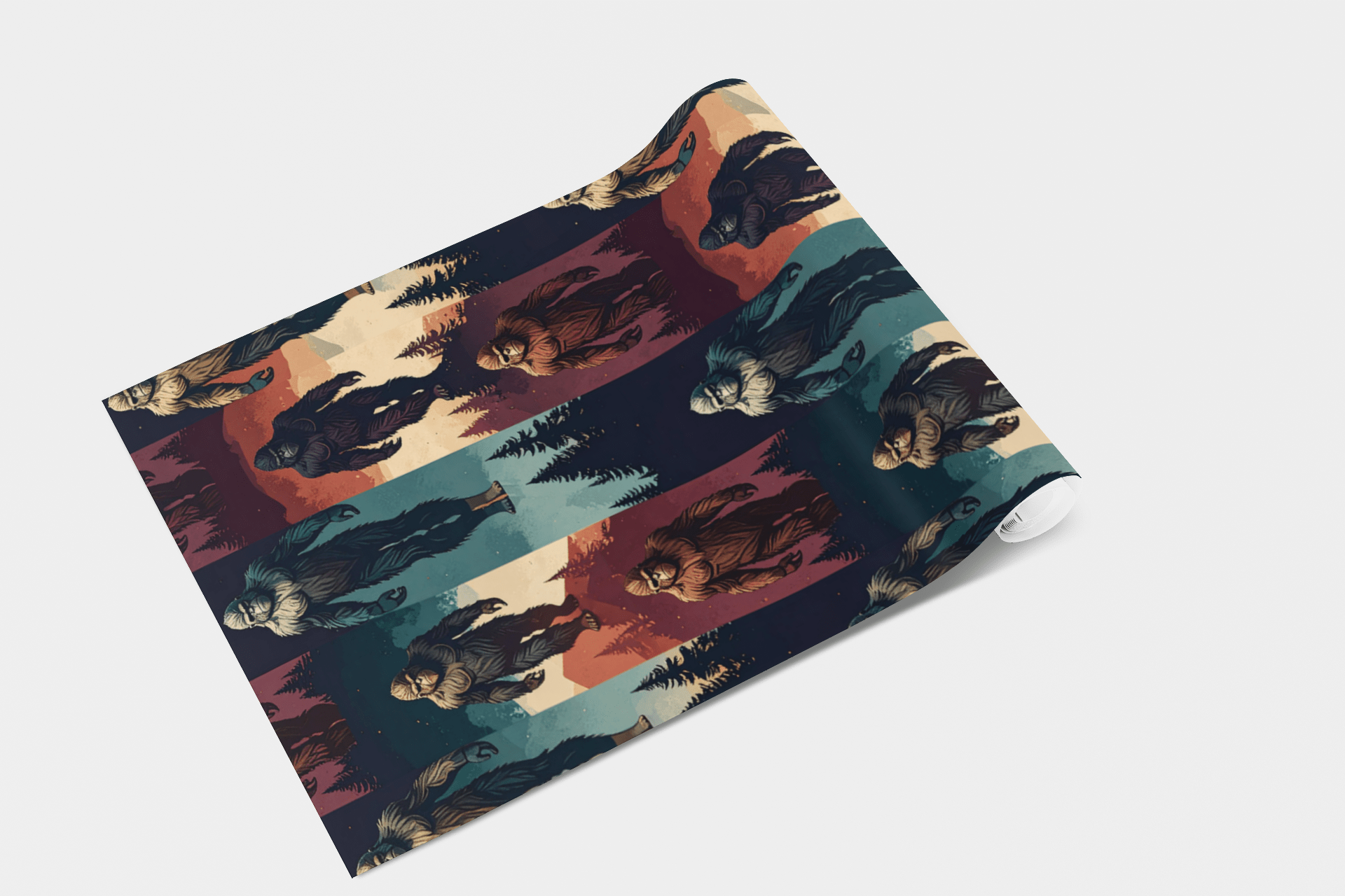 Bigfoot-Midnight Retro Wallpaper Peel and Stick Wallpaper | Accent Haus