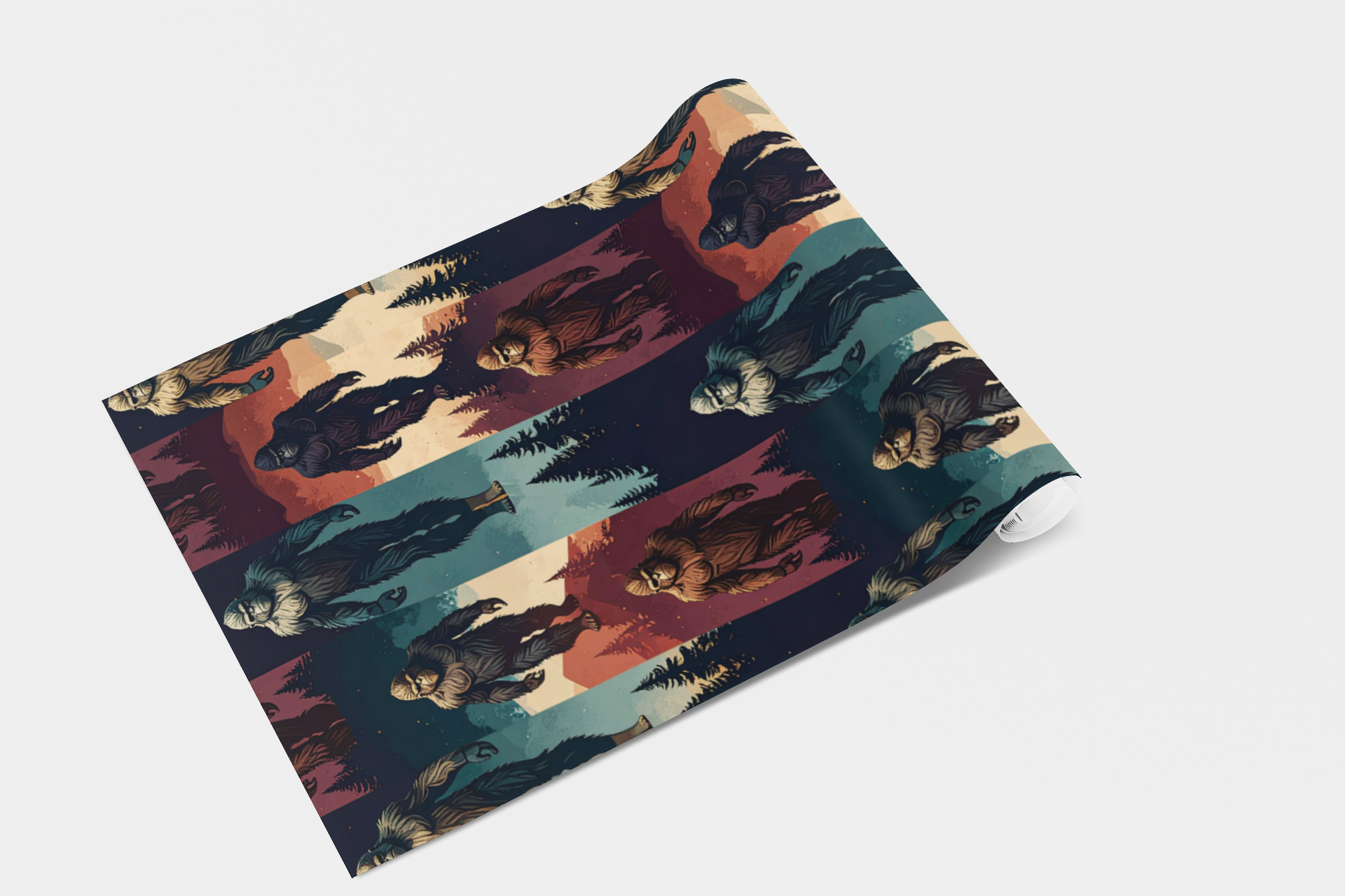 Bigfoot-Midnight Retro Wallpaper