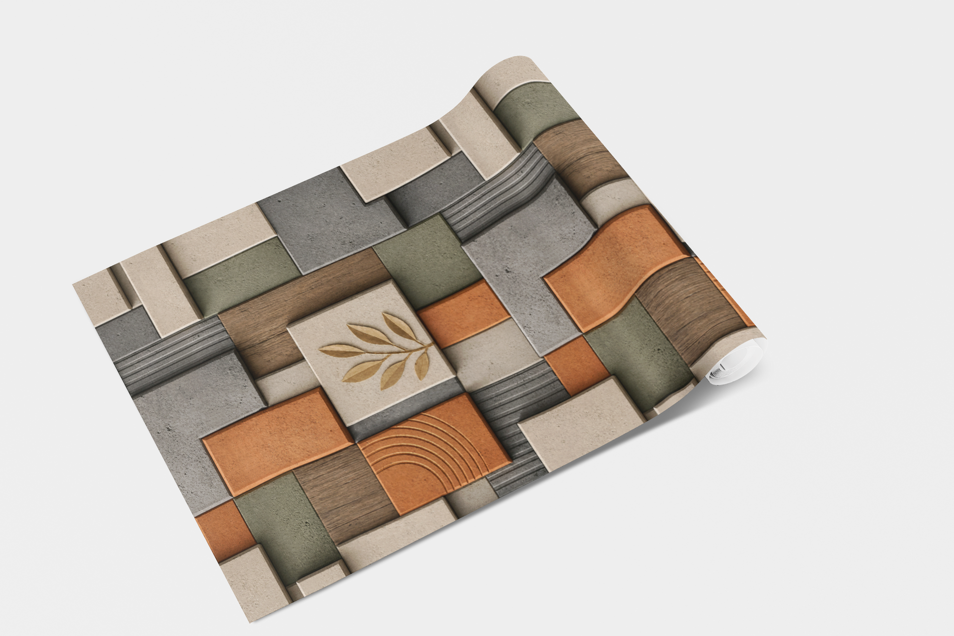 Geometric Shadow Blocks Wallpaper