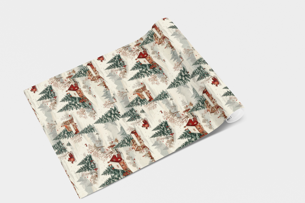Holiday Village Toile Wallpaper
