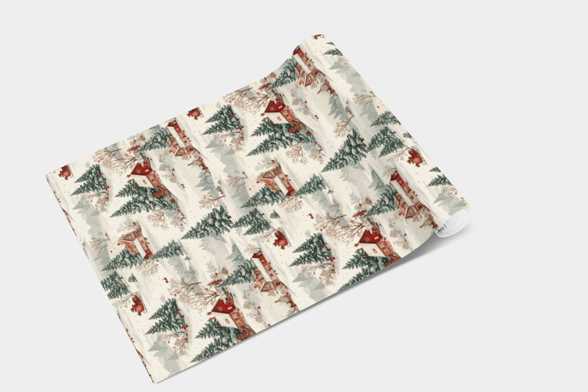 Holiday Village Toile Wallpaper Peel and Stick Wallpaper | Accent Haus