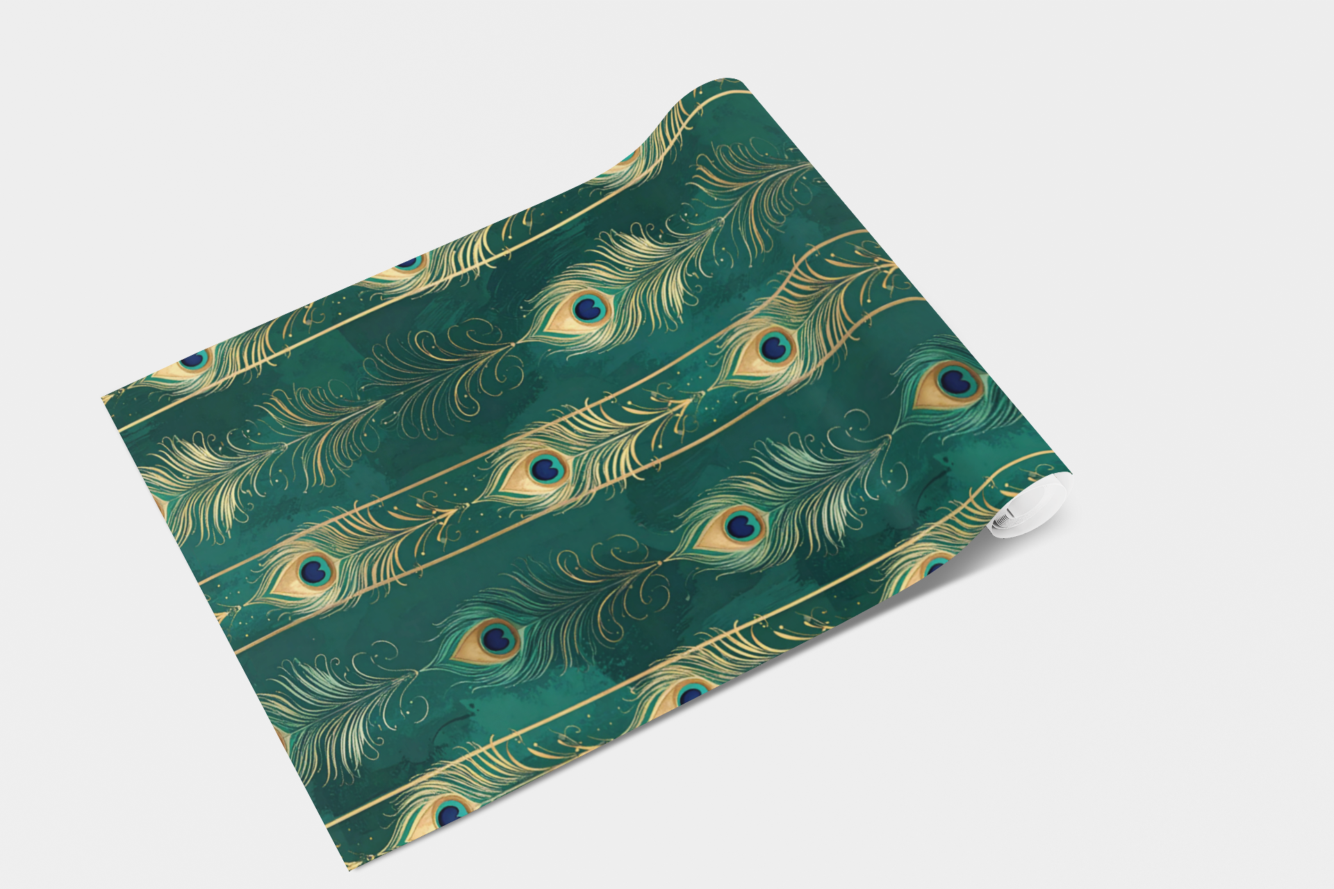 Peacock Plume Symphony Wallpaper