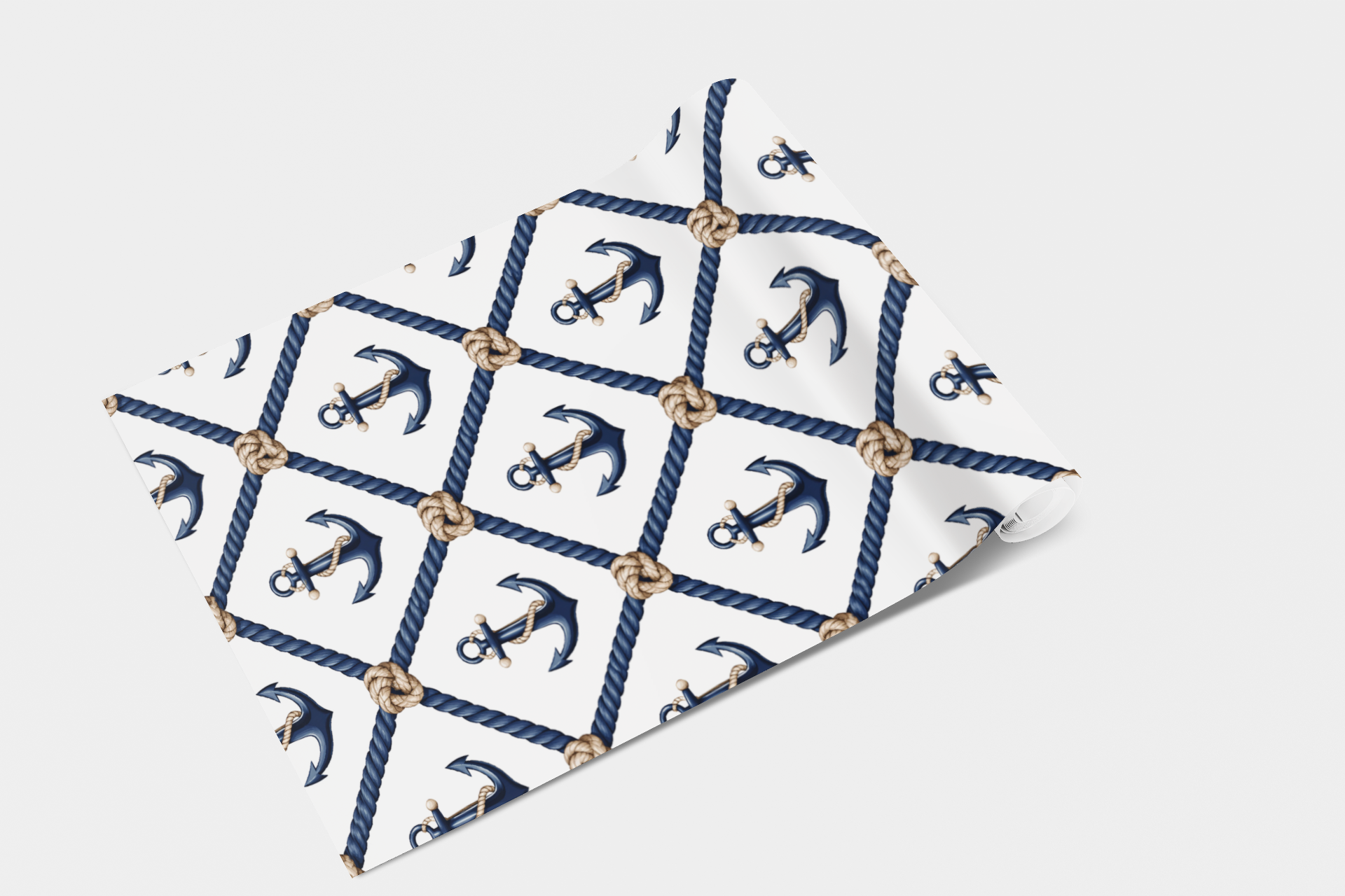 Nantucket Rope Lattice Wallpaper