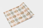 Teddy Bear Picnic Plaid Wallpaper