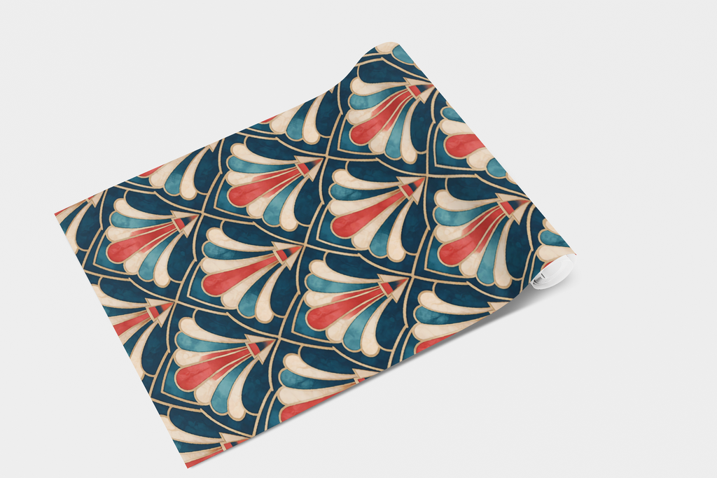 Art Deco Fan Pattern Wallpaper