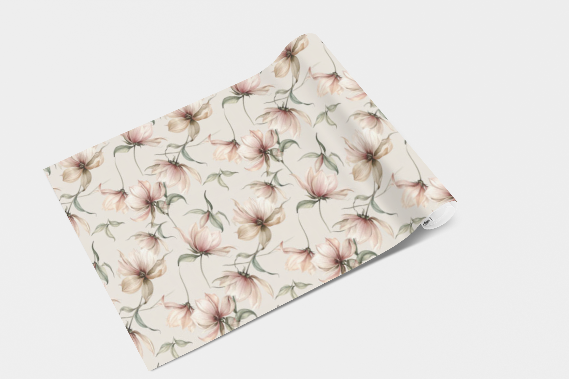 Diagonal Bloom Flow Wallpaper