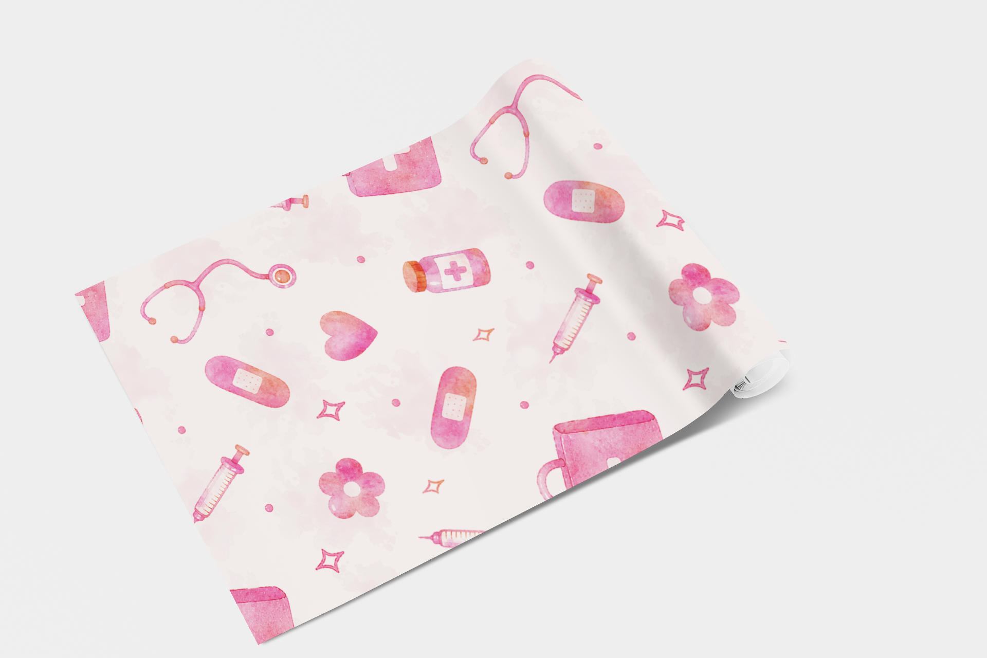 Rosy Remedy Repeat Wallpaper