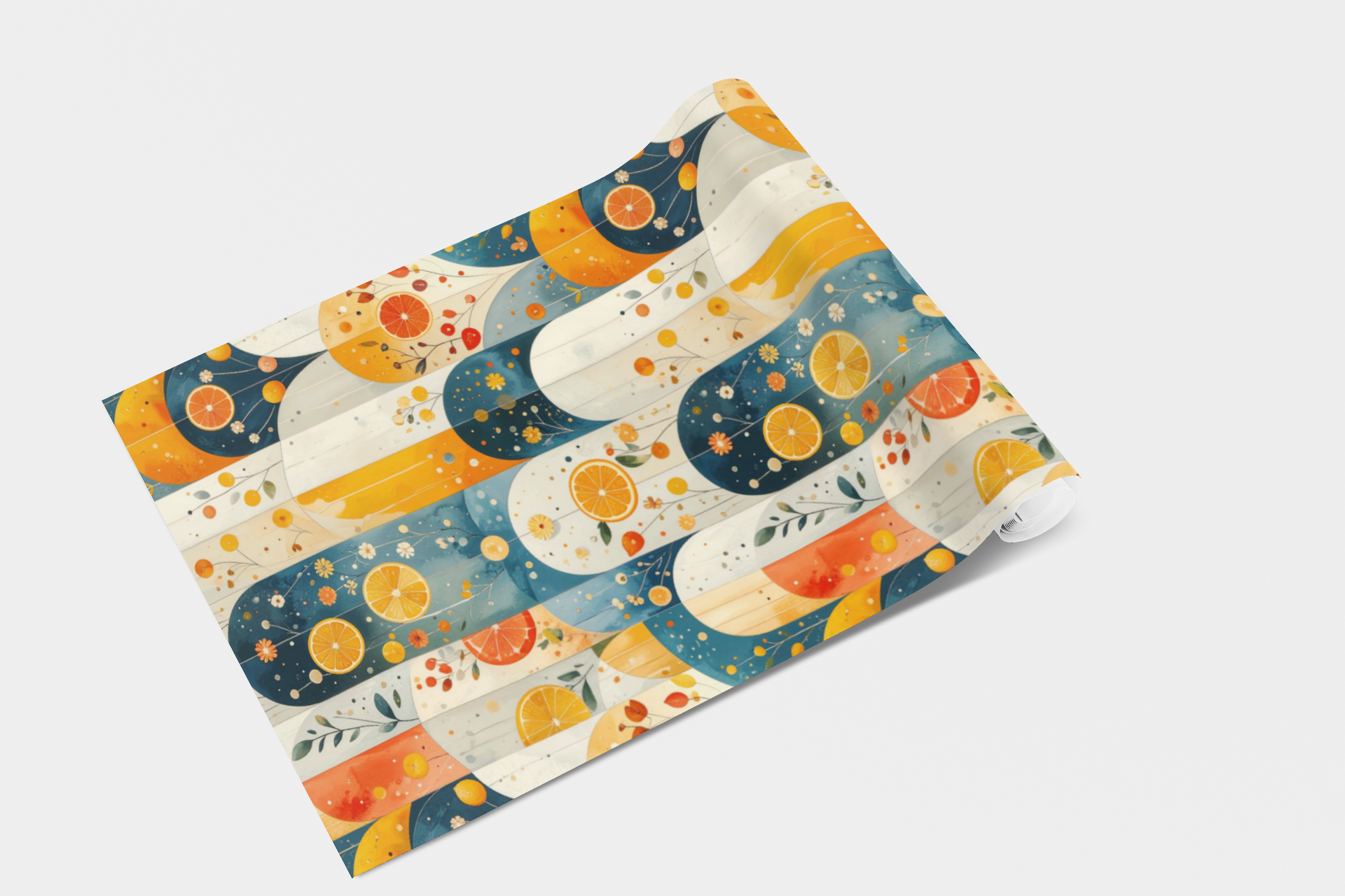 Citrus Slices Arches Wallpaper