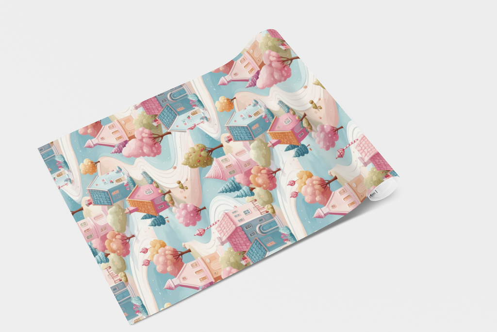 Candy Forest Village Wallpaper