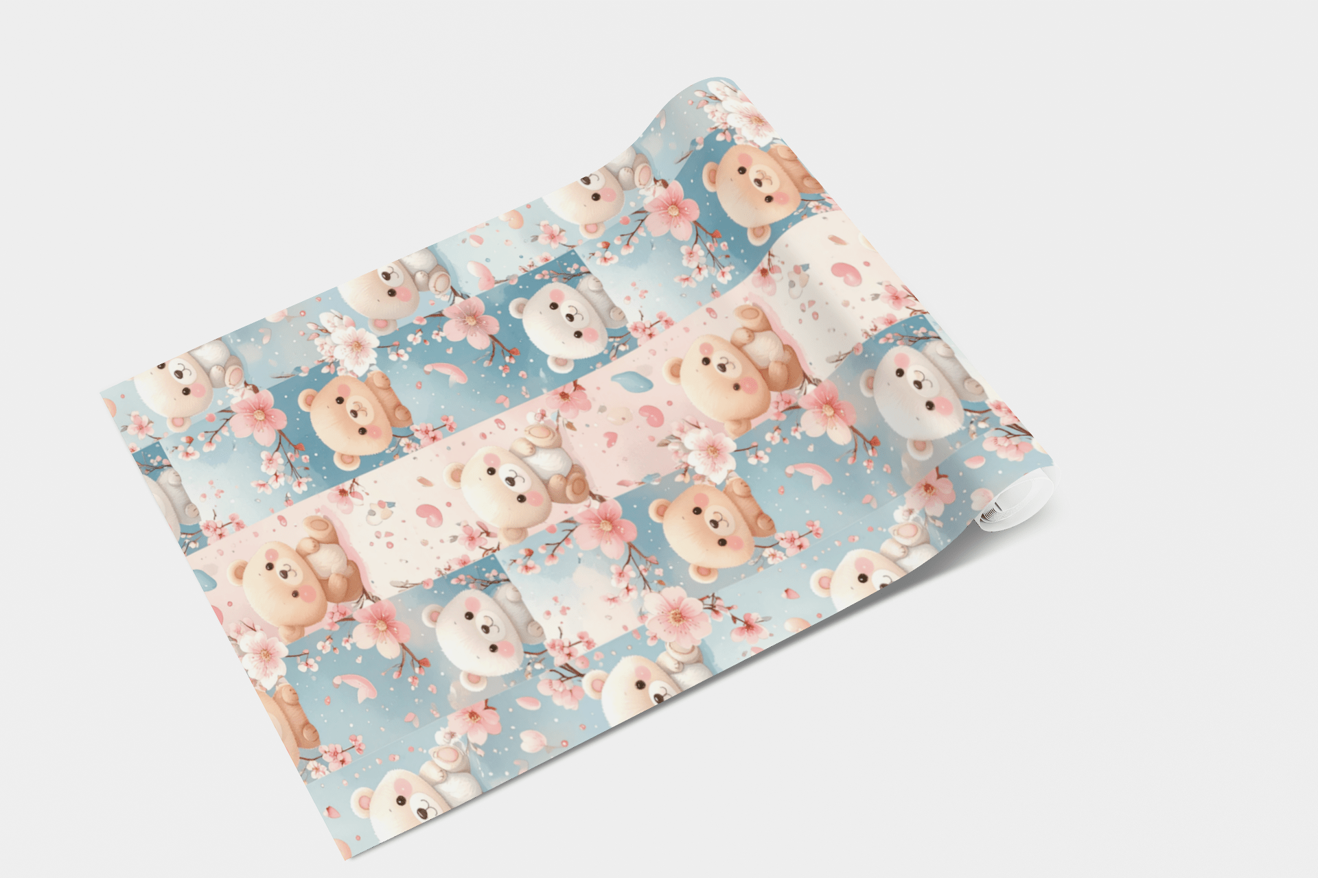Cherry Bear Blossom Wallpaper Peel and Stick Wallpaper | Accent Haus