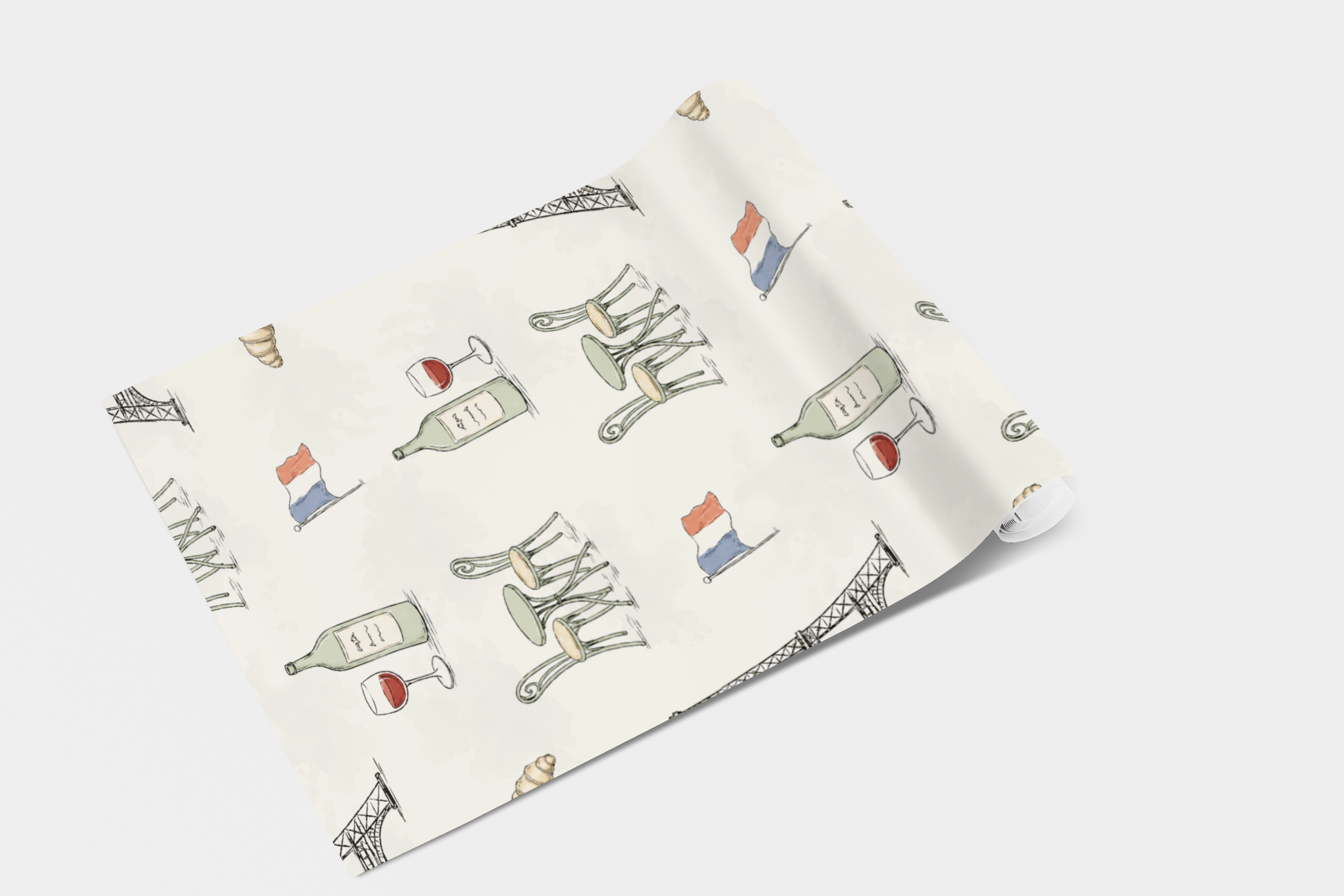 Vintage Paris Sketch Wallpaper