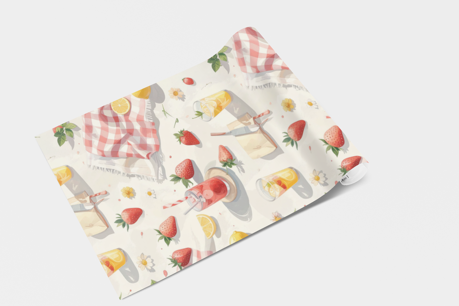 Pastel Picnic Scatter Wallpaper