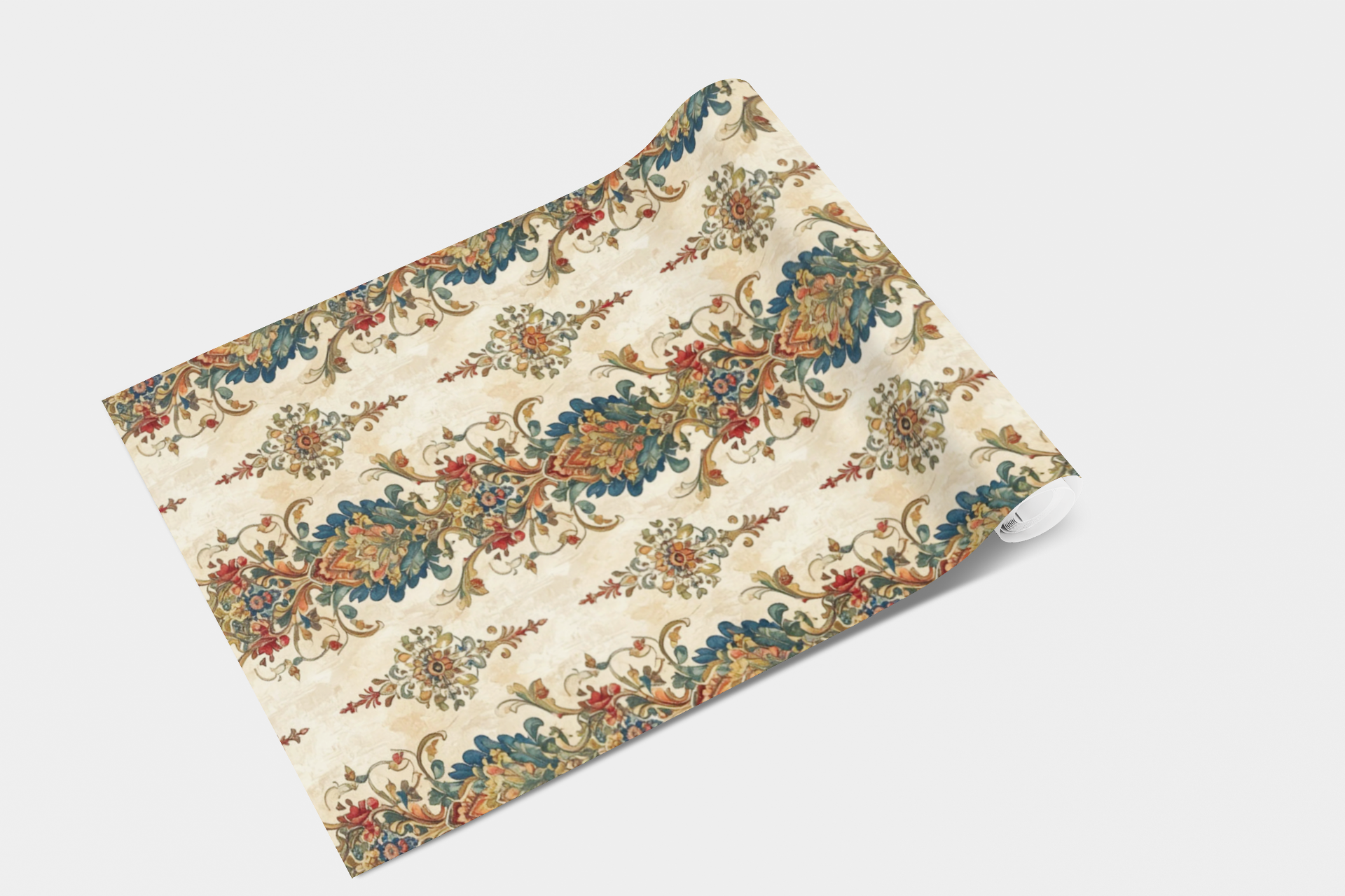 Jewel-Toned Paisley Garden Wallpaper