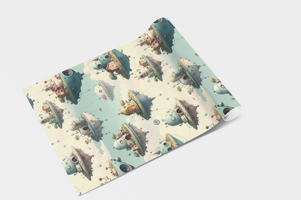 Floating Tech Islands Wallpaper