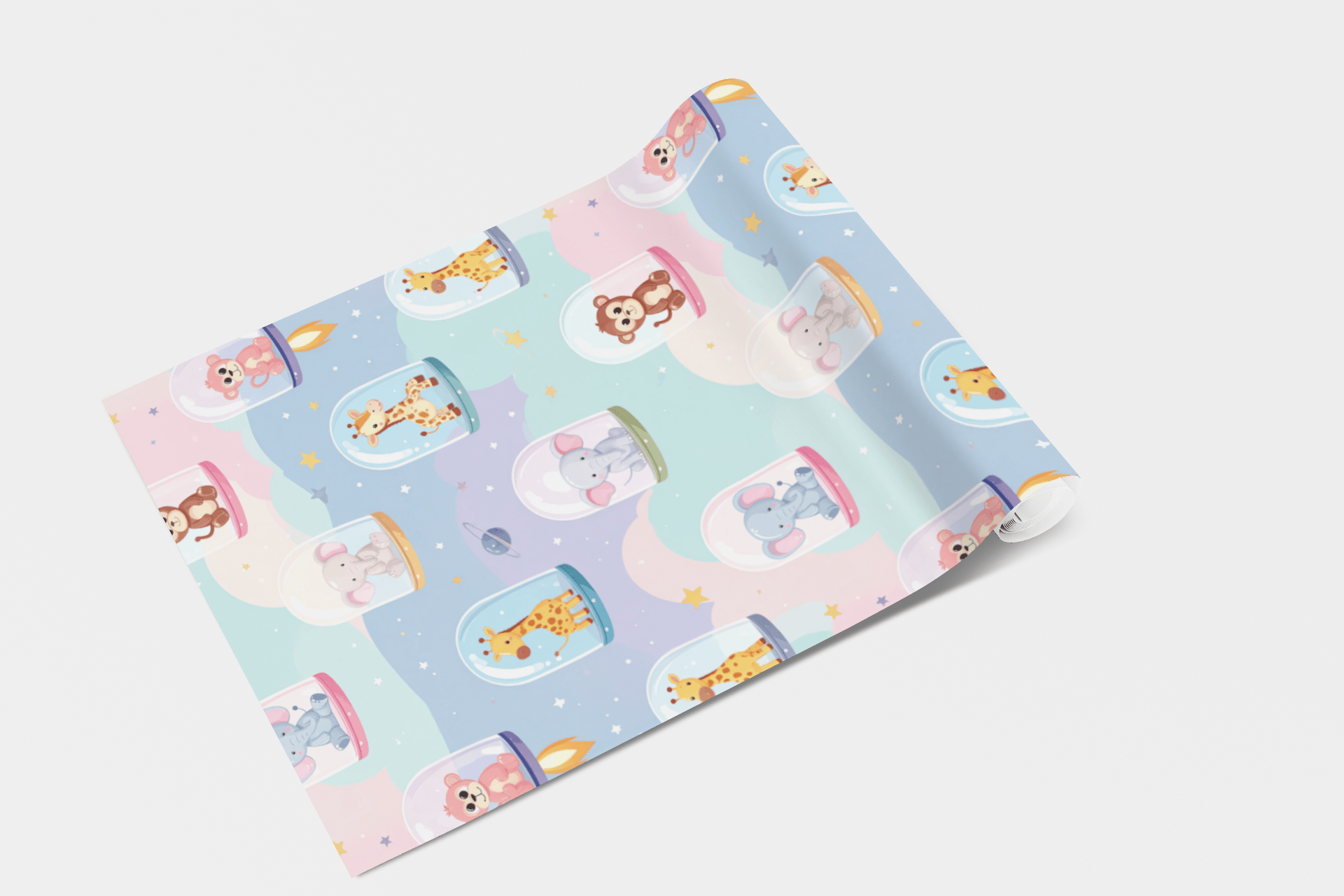 Floating Space Zoo Wallpaper Peel and Stick Wallpaper | Accent Haus