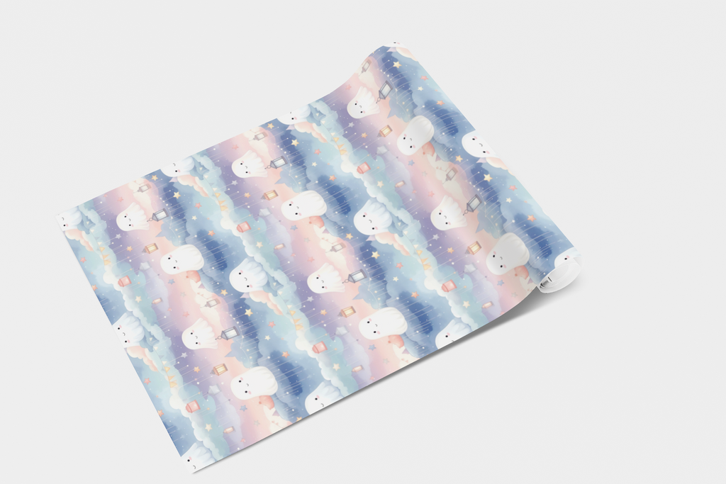 Friendly Ghost Pajama Party Wallpaper