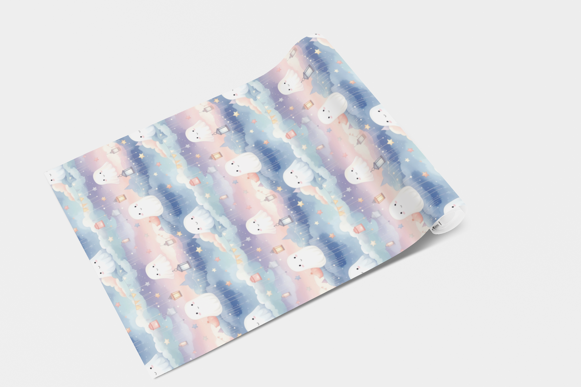 Friendly Ghost Pajama Party Wallpaper