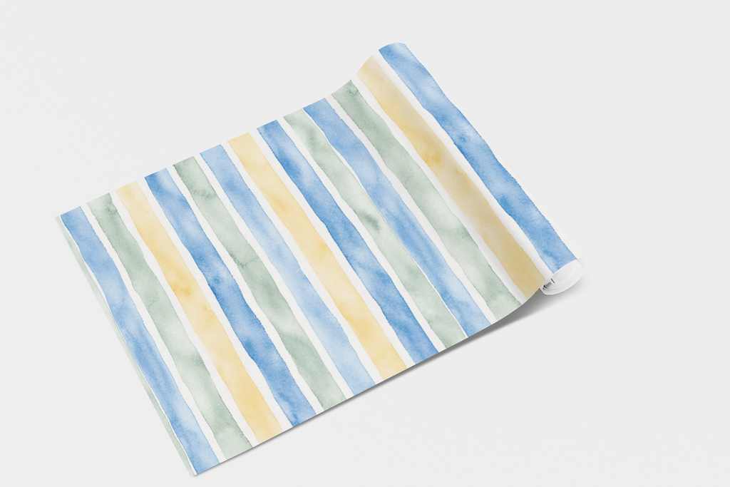Soft Watercolor Stripes Wallpaper