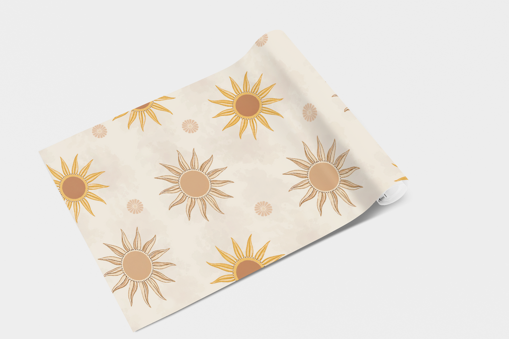 Boho Sunburst Pattern Wallpaper