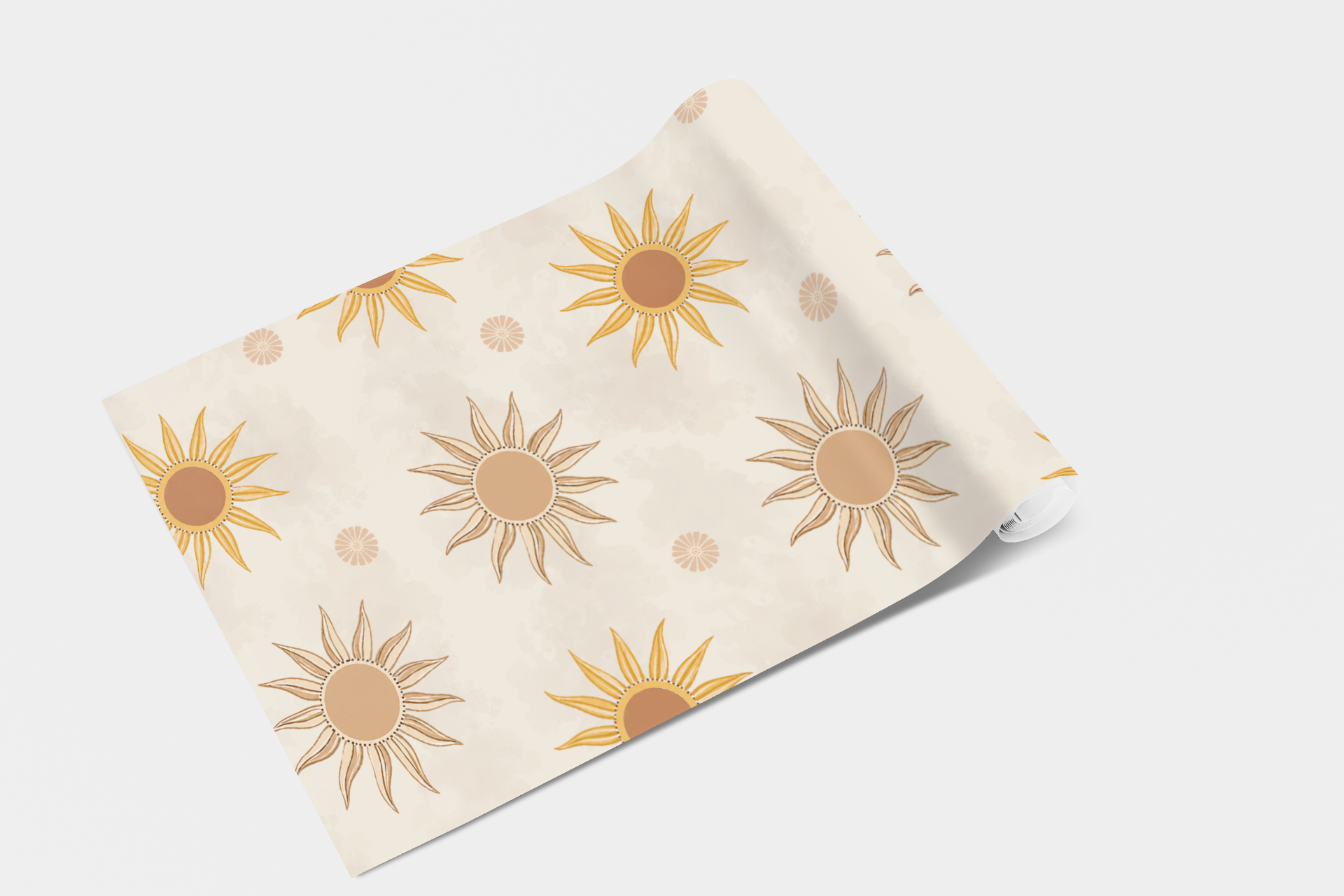 Boho Sunburst Pattern Wallpaper