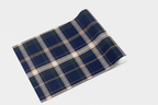 Library Plaid Navy Wallpaper