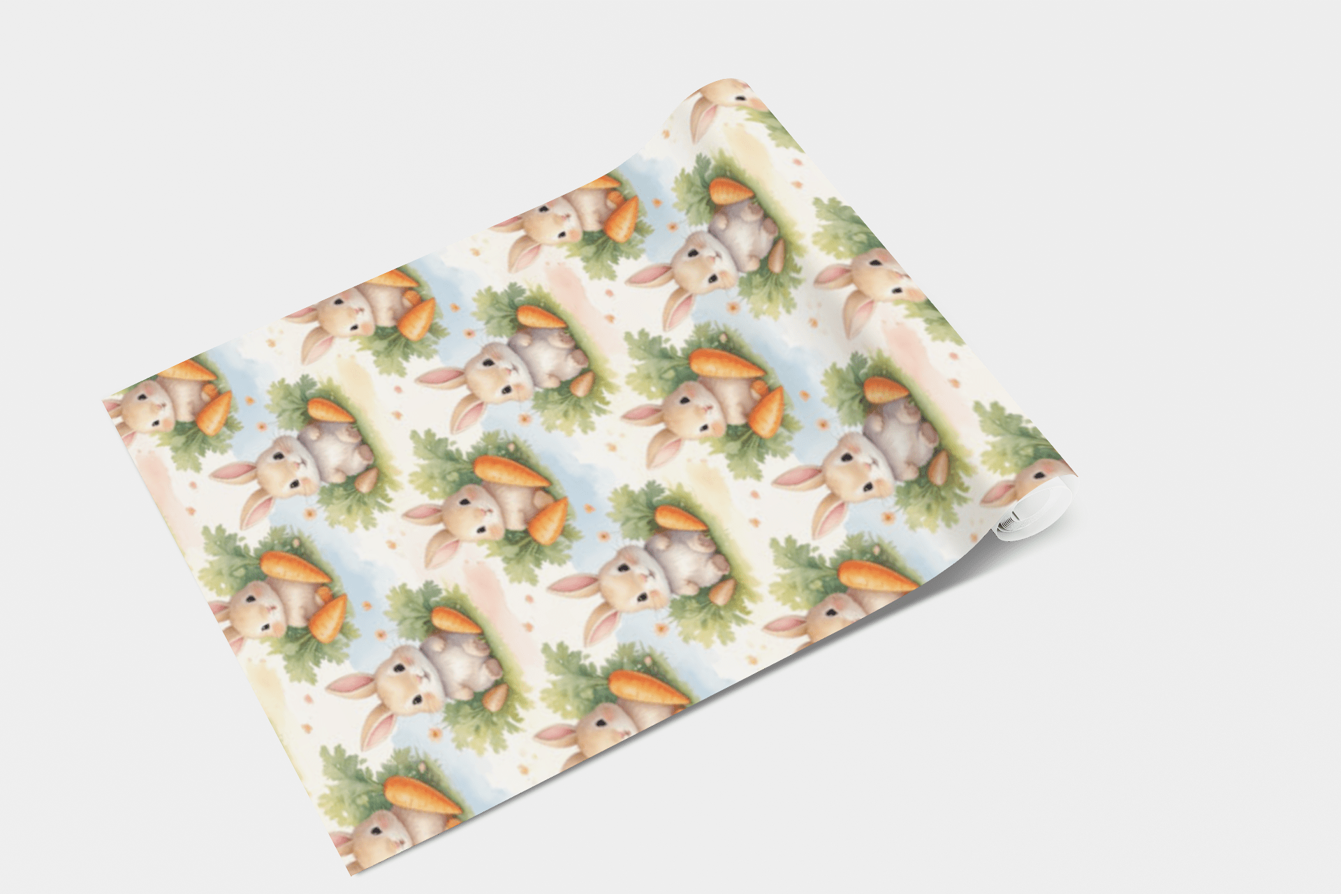 Bunny & Carrot Parade Wallpaper Peel and Stick Wallpaper | Accent Haus