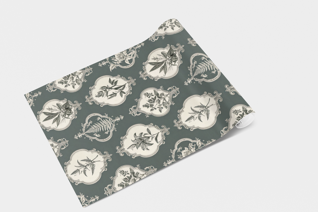 Vintage Botanical Medallion Wallpaper