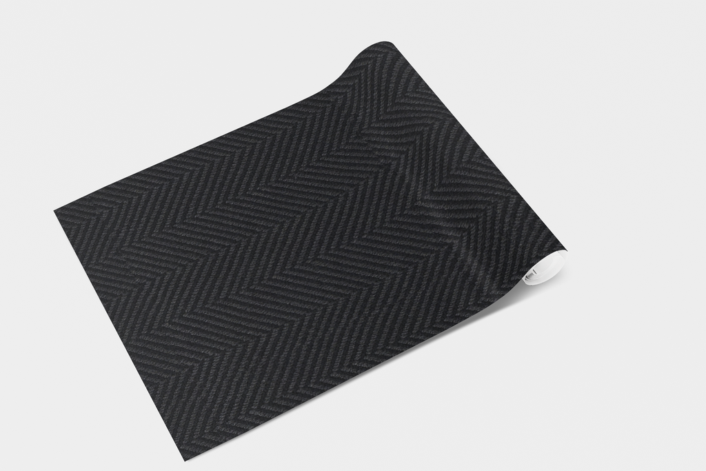 Heritage Herringbone Charcoal Wallpaper