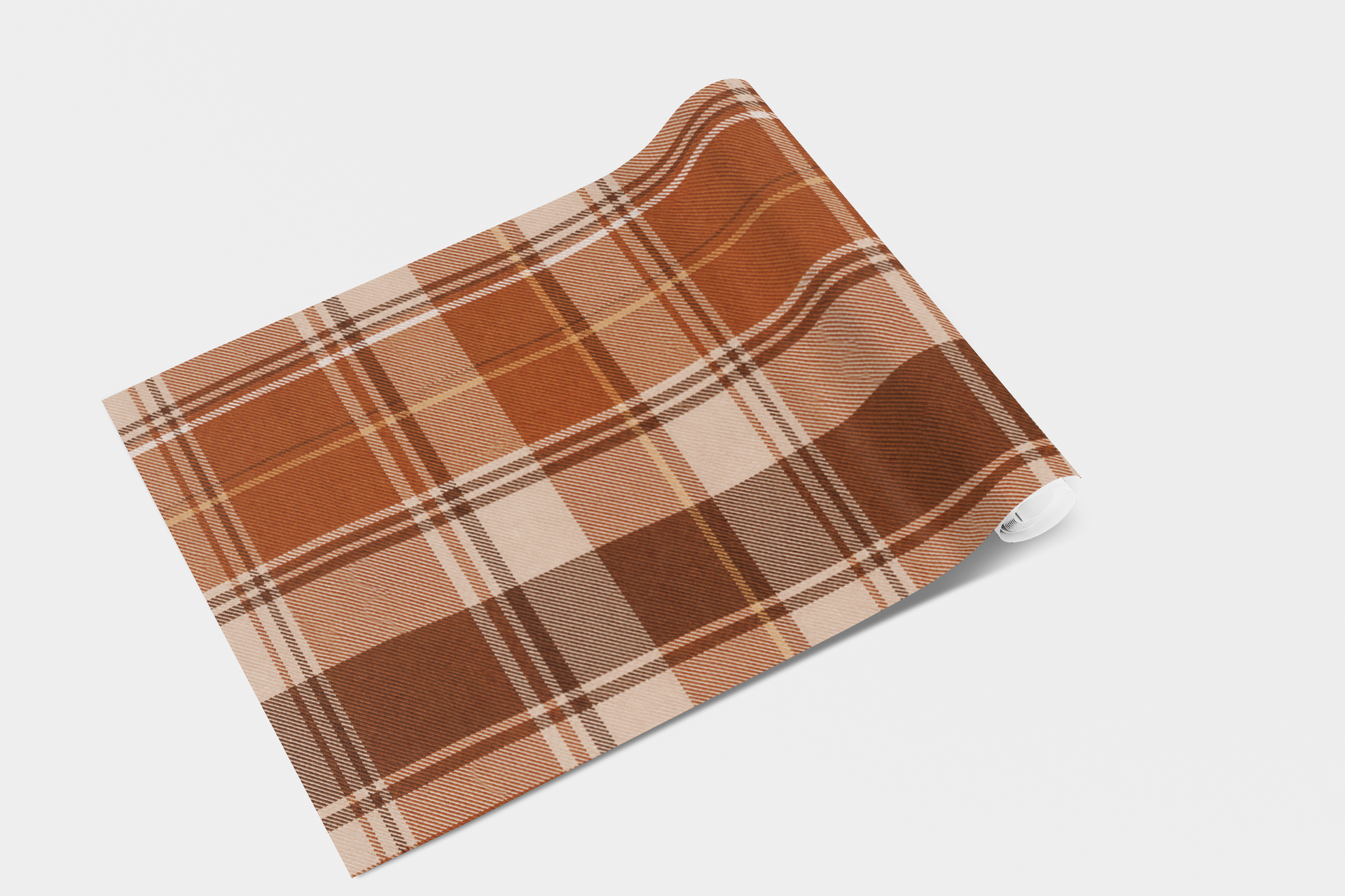 Harvest Plaid Copper Wallpaper