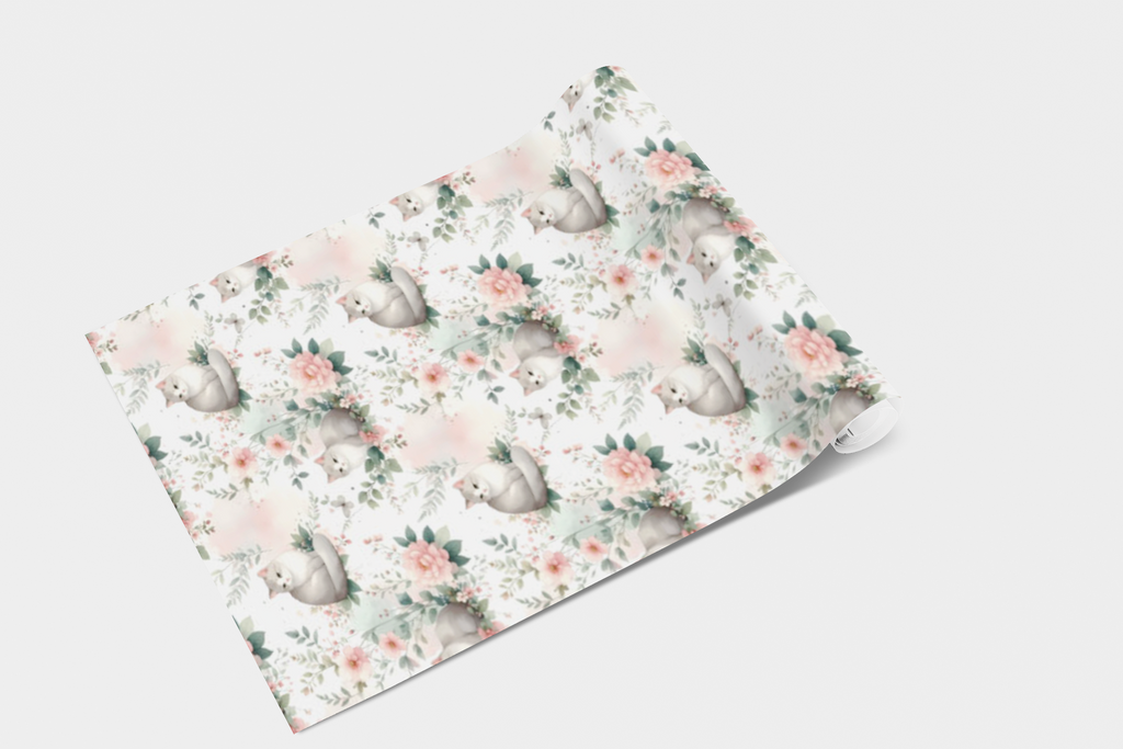 Whimsical Cats Garden Wallpaper