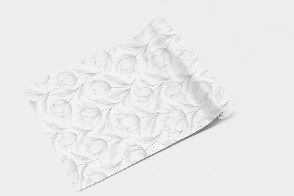 Silver Petal Symphony  Wallpaper